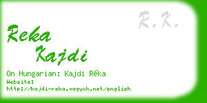 reka kajdi business card